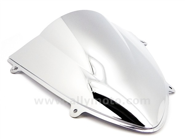 Kawasaki Ninja 250R Chrome Double Bubble Windscreen Shield 2008-2012